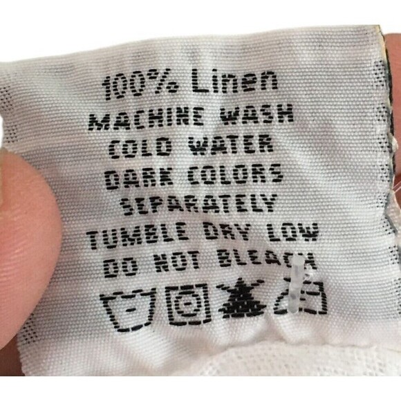 Color Me Cotton Size Small White Top Long Sleeve Light Weight Linen Button Up - Picture 4 of 4